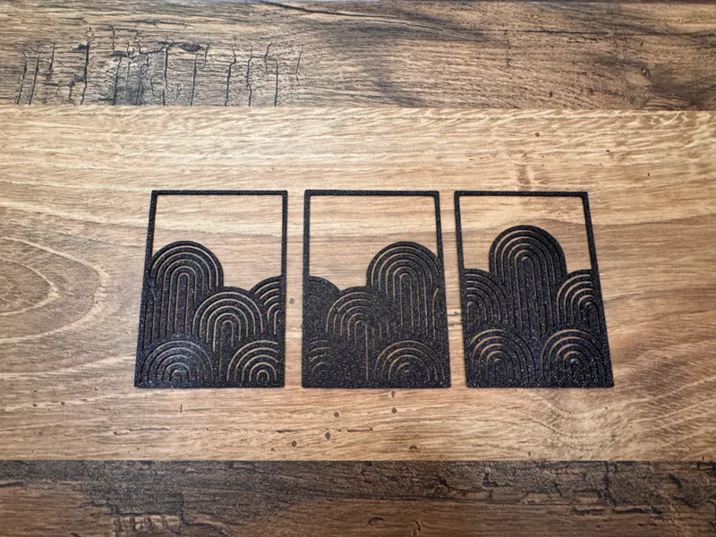 Three-part image on the wall - 2D Art