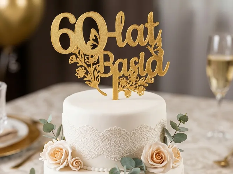 topper tort 60 Basia cake happy birthday urodziny