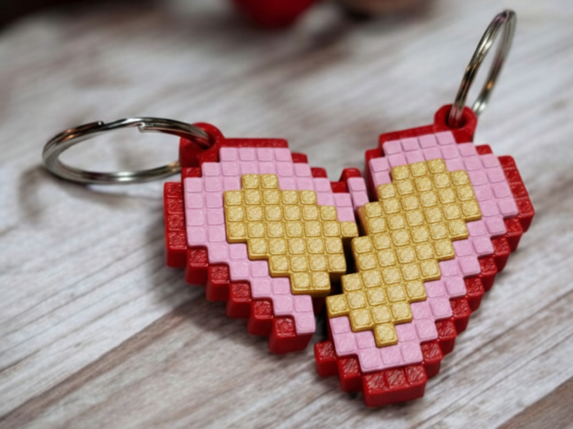Minecraft Heart Keychain (NO AMS)