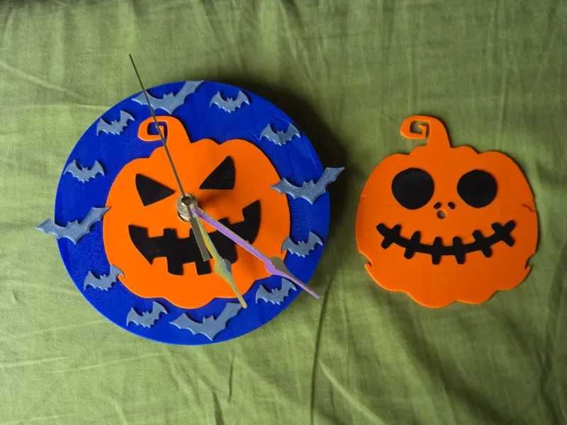 Halloween Clock with Interchangeable Pumpkin Faces