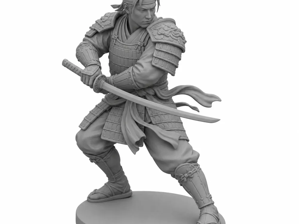 Modelo para impresión 3D: Samurai. Referencia del modelo original.