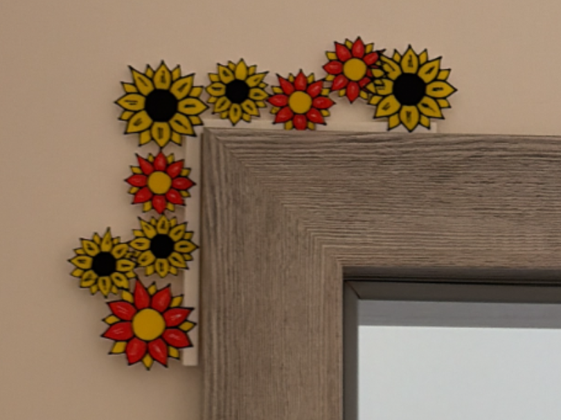 Door corner decoration Spring (sunflowers)