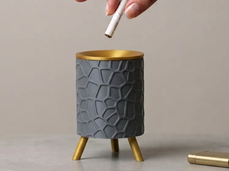 Round Iqos Terea Heet Ashtray - Voronoi pattern