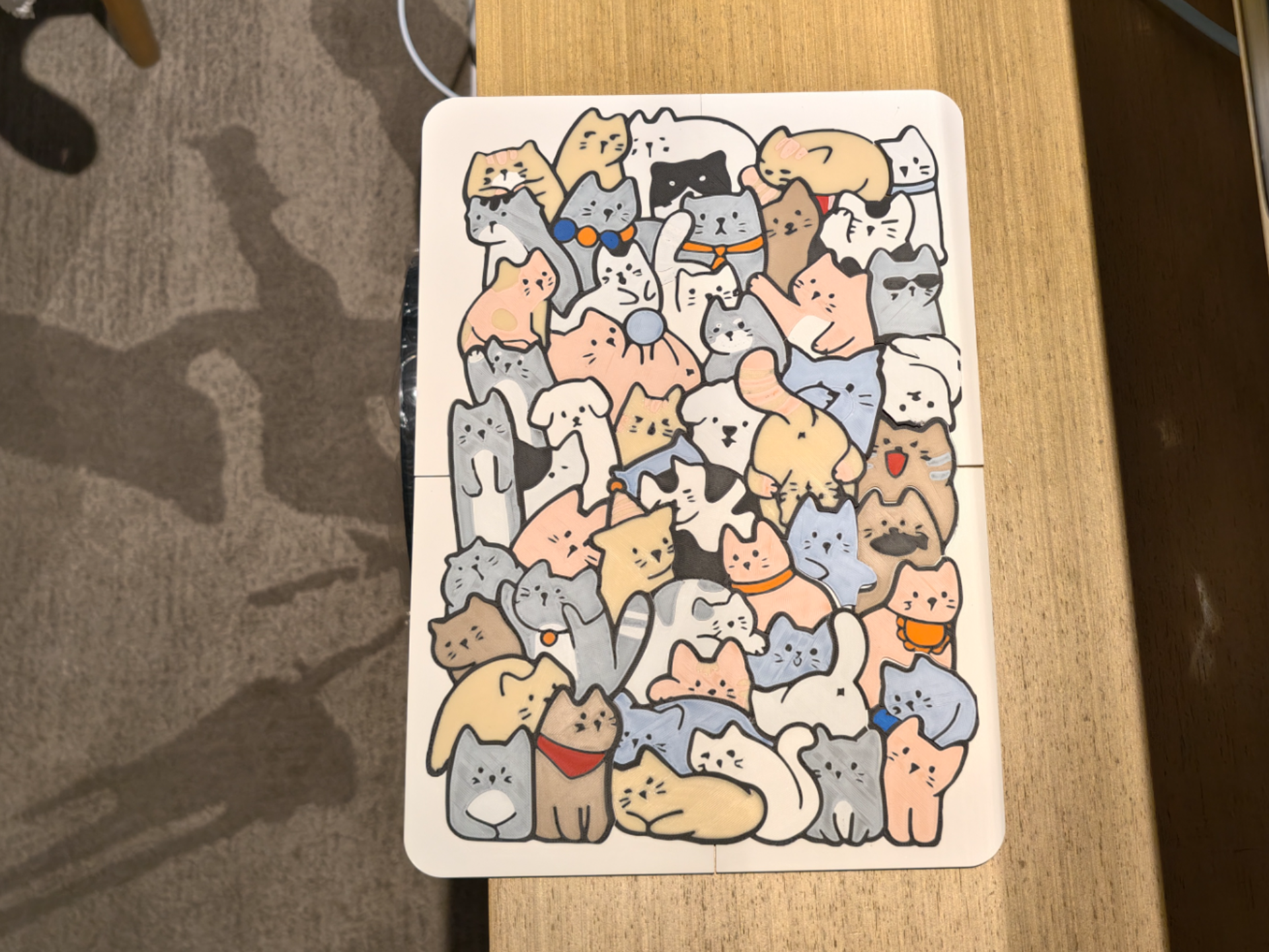 全是猫猫！50+只小猫拼图（带底框）|超萌猫咪挤挤乐拼图 | 治愈系解压益智玩具