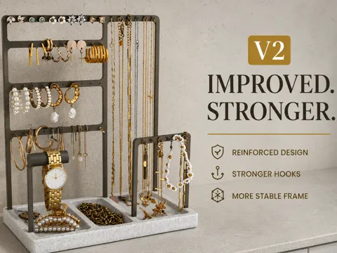 Pendientes: NEW V2 Jewelry stand for earrings, necklaces etc. — referencia de MakerWorld