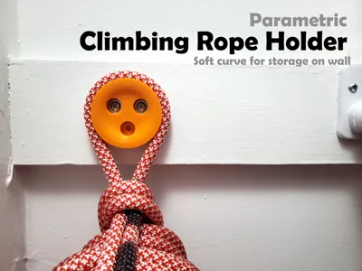 Climbing Rope Wall Mount - Parametric