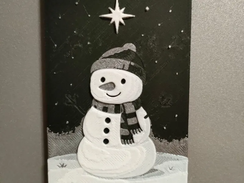 Christmas snowman magnet