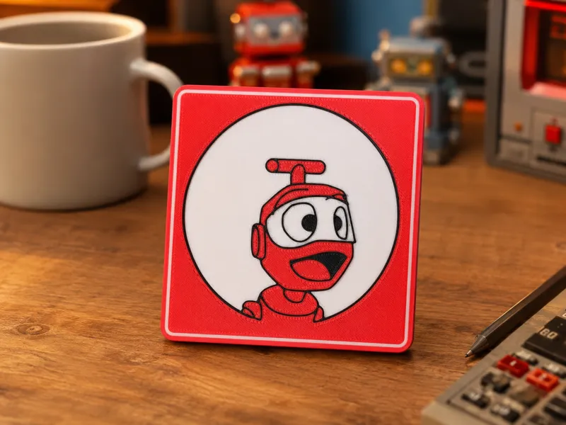 Retro Robot Face Coaster