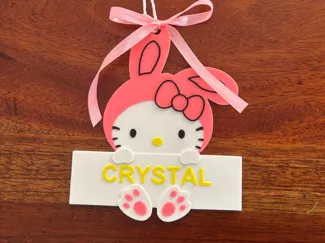 Personalized Hello Kitty Easter basket Tag
