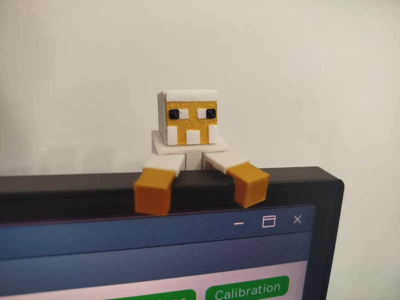 Minecraft Sheep Monitor Buddy (curved monitor)