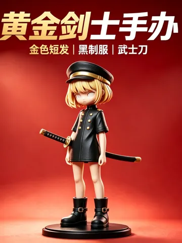 Modelo para impresión 3D: 剑士少女 — vista de referencia 2