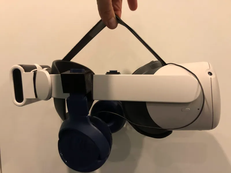 JBL headphone mount for Quest 2