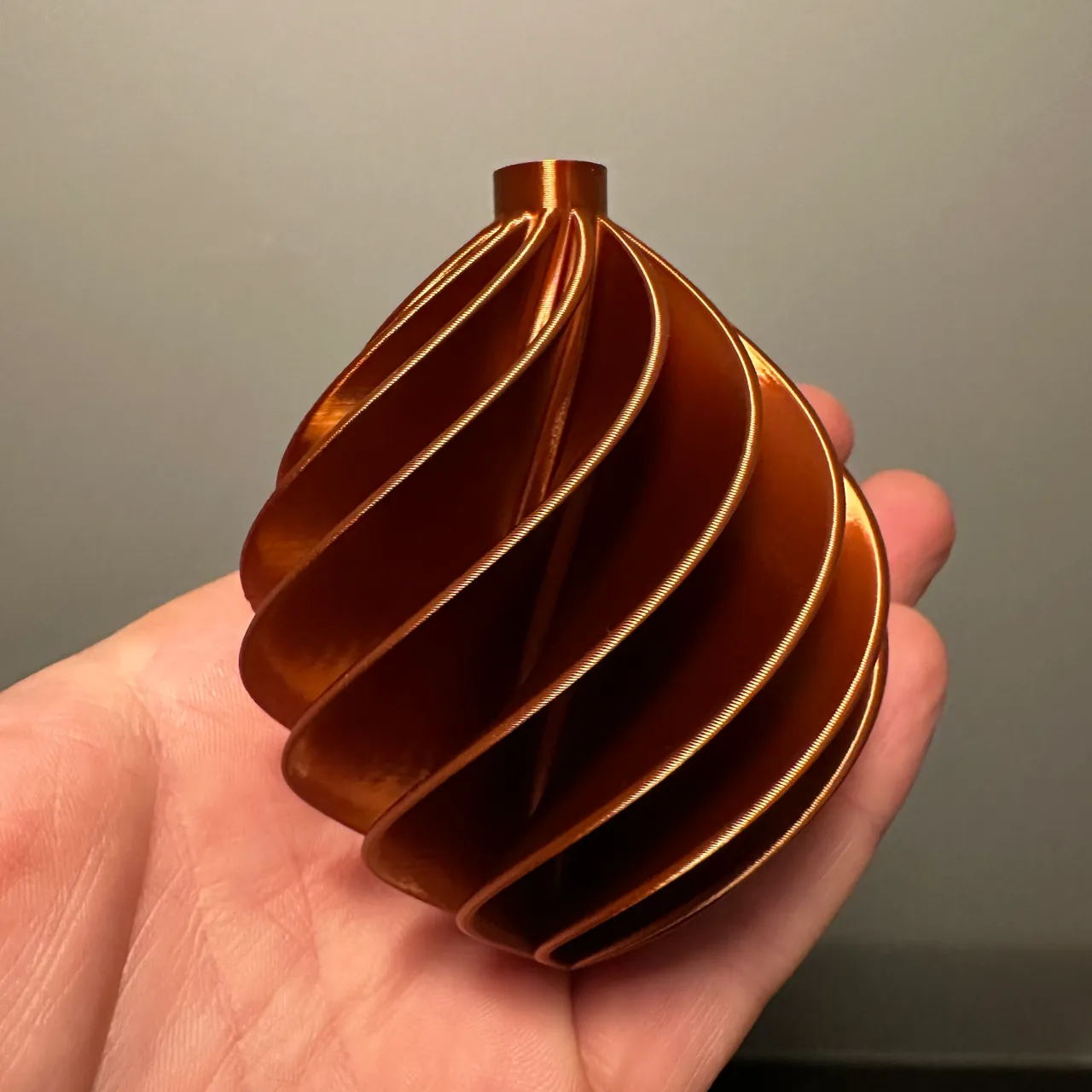 Spiral Christmas tree ball ornament view 4