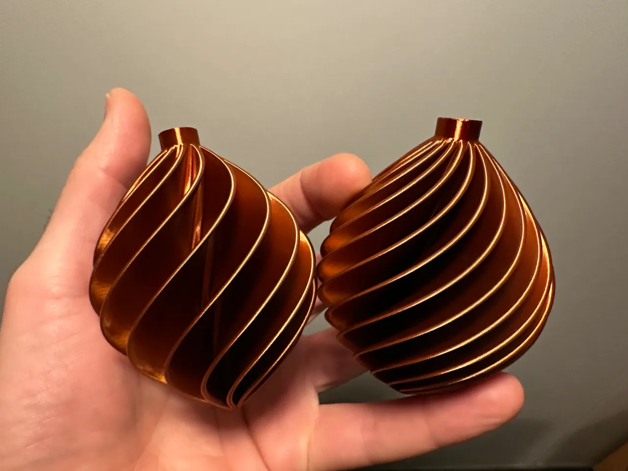 Spiral Christmas tree ball ornament view 2