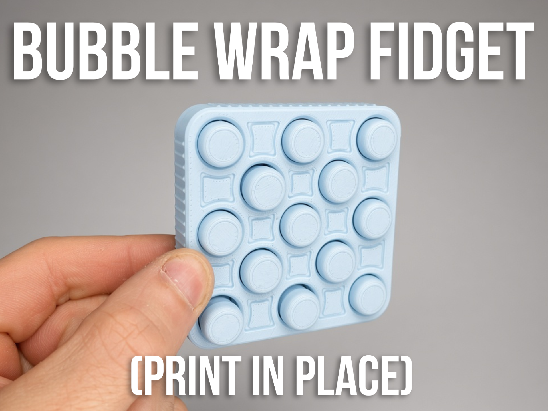 Infinite Bubble Wrap Fidget Toy (Print in place) - 1