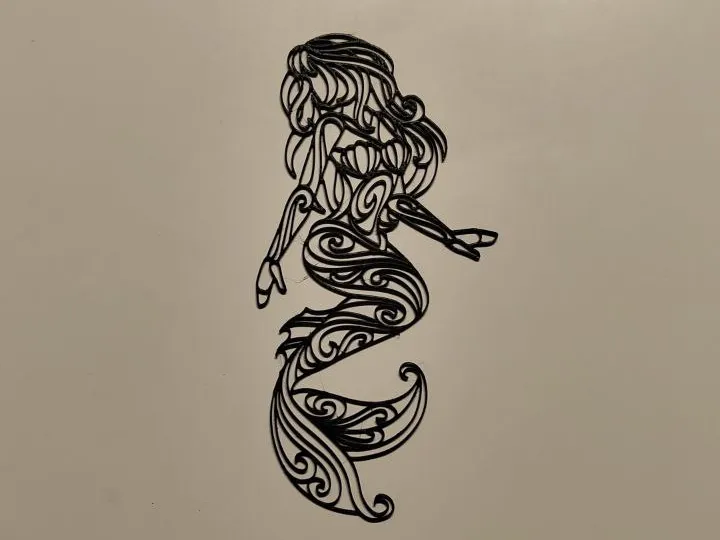 Silhouette murale de sirène