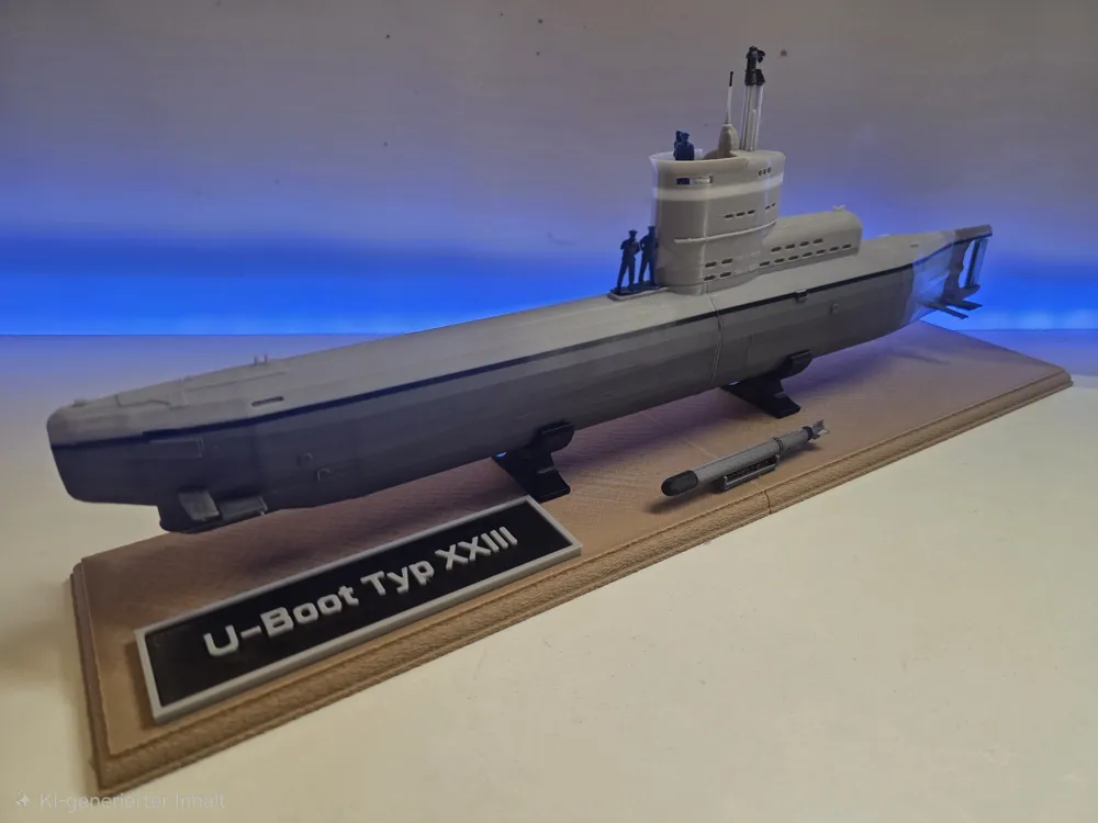 Type XXIII German WW2 U-Boat 1:72 - Free 3D Print Model - MakerWorld