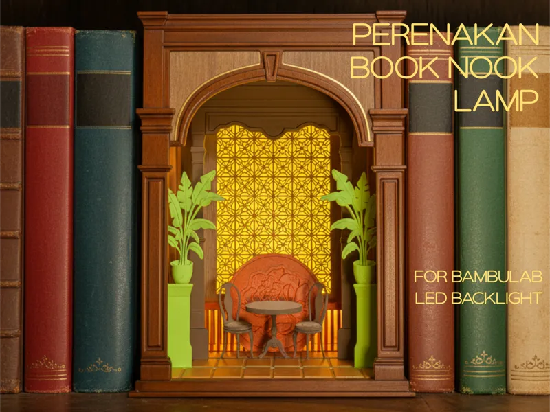 Peranakan Book Nook - Bambu Lab LED Backlight