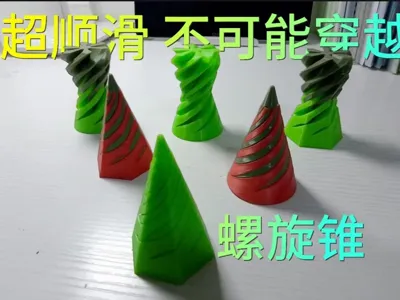 Ultra-smooth - Impossible to Pass Through Fidget Spiral Cone