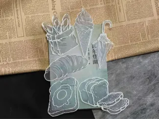 欧根纱书签面包系列