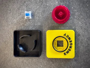Objeto manipulable: Emergency Big Red Button - fidget clicker — vista de referencia 3