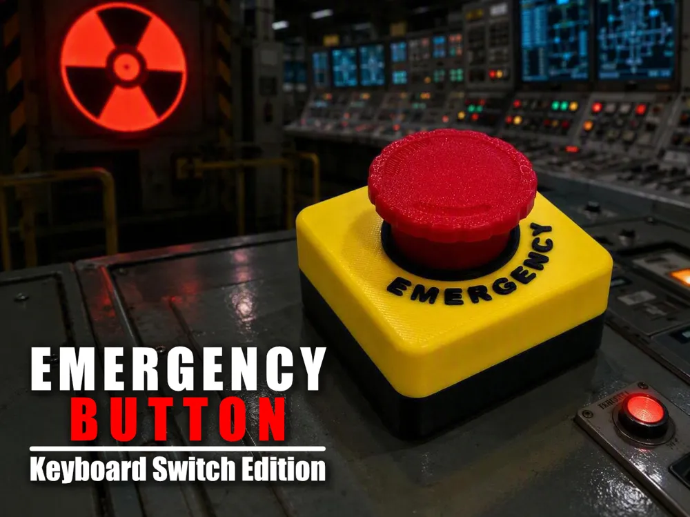 Objeto manipulable: Emergency Big Red Button - fidget clicker. Referencia del modelo original.