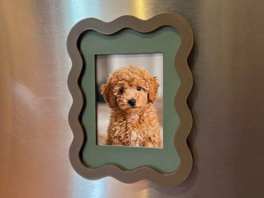 Wavy Picture Frame Magnet - Instax Mini - 1