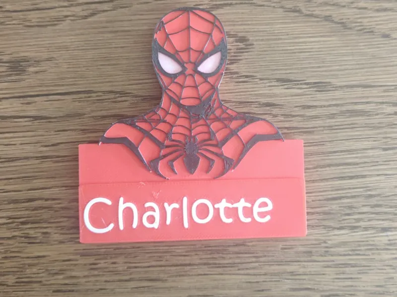 Charlotte Spiderman Custom Desktop Nameplate / Sig