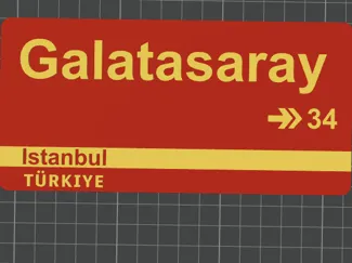 Galatasaray Sokak Tabelası