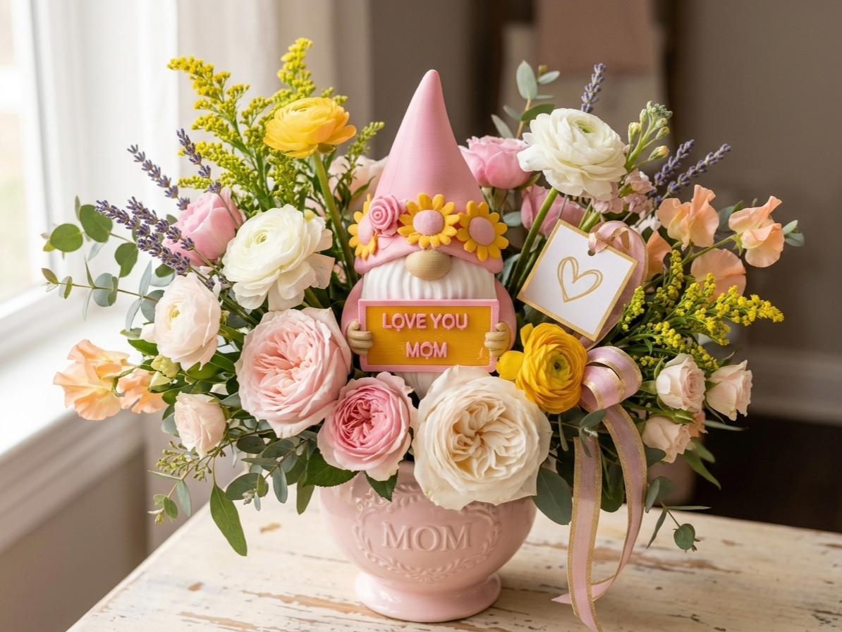 Love You Mom Gnome Cute Multi Color 3MF Print