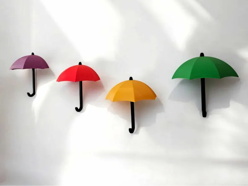 Umbrella-shaped hook