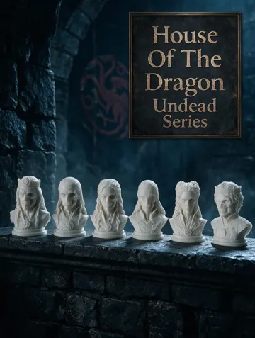 Figura decorativa: House of the Dragon Undead Bust Collection — vista de referencia 5
