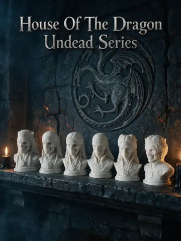 Figura decorativa: House of the Dragon Undead Bust Collection — vista de referencia 2
