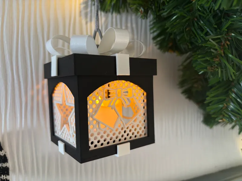 Teelichthalter Geschenk mit wechsel Fenstern   