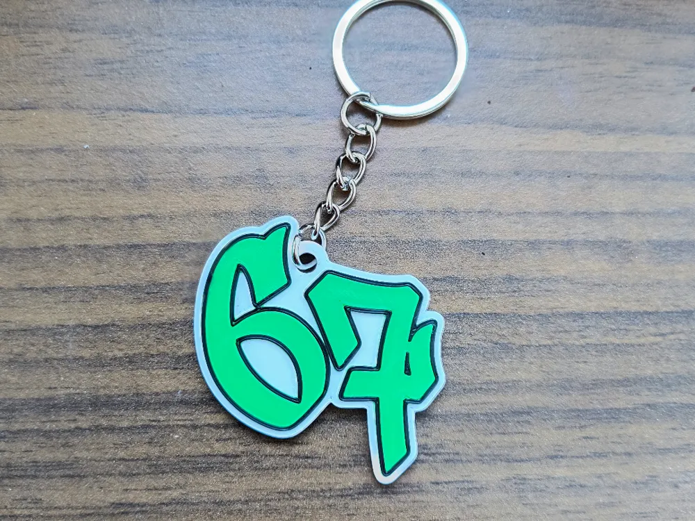 67 six seven keychain - Free 3D Print Model - MakerWorld