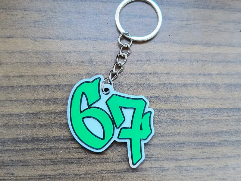 67 six seven keychain