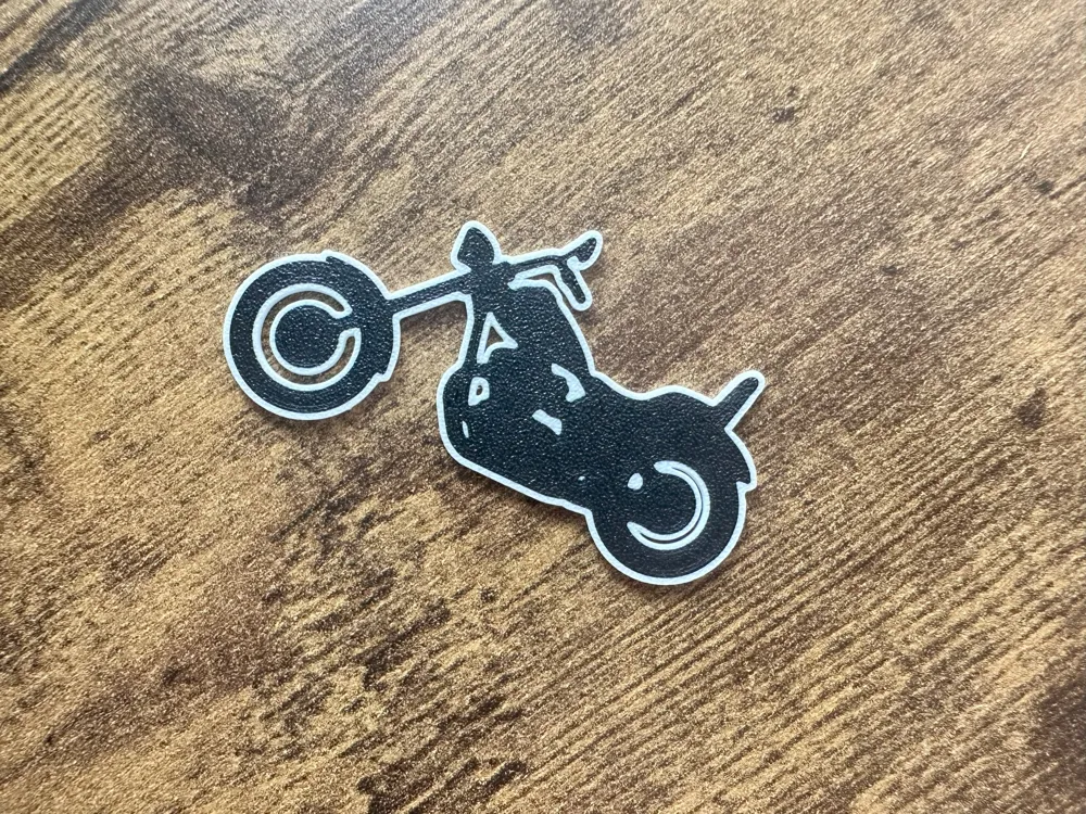 Chopper motorcycle keychain - Free 3D Print Model - MakerWorld