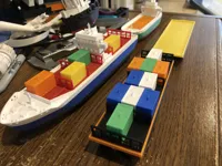 floating cargo barge for container storage 