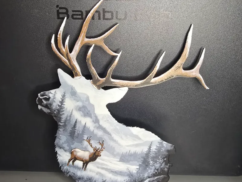 Elk Silhouette Hueforge 