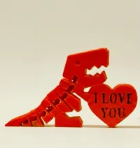 Flexi Dino Balantine Heart (I love you colored)