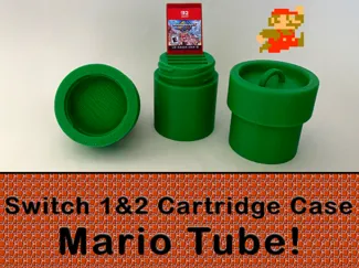 Switch 2 & 1 Cartridge Carry Case Super Mario Pipe