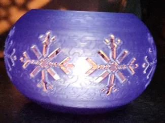 Remixed Snow Flake tea light