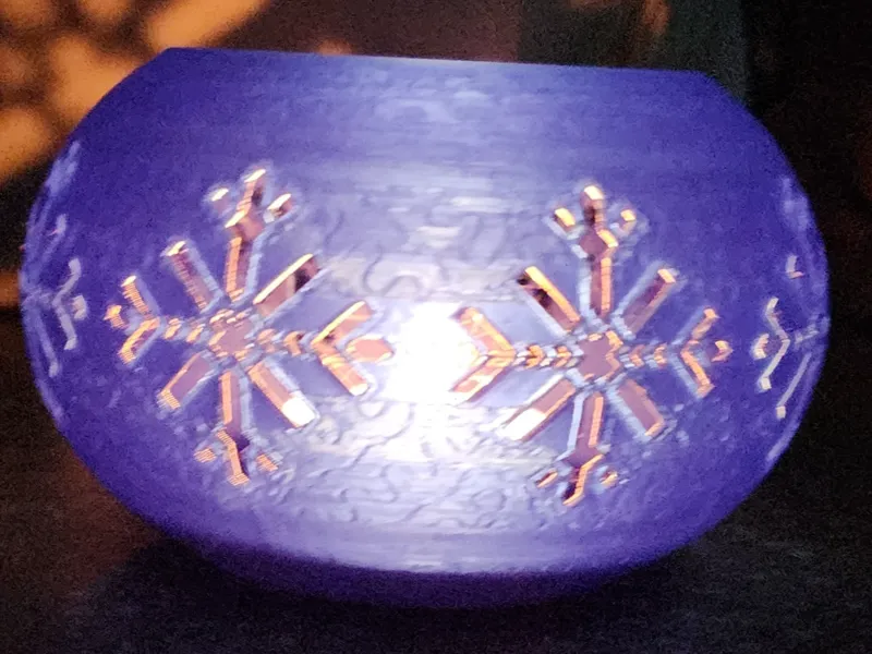 Remixed Snow Flake tea light