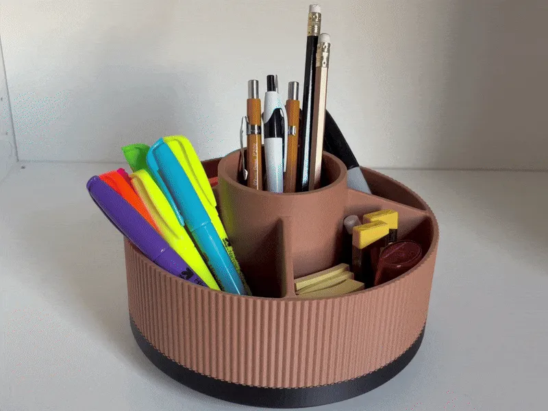 Rotating Desk Organizer | Modern Pencil Holder view 2