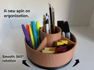 Rotating Desk Organizer | Modern Pencil Holder