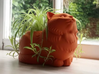 Chunky Cat Planter