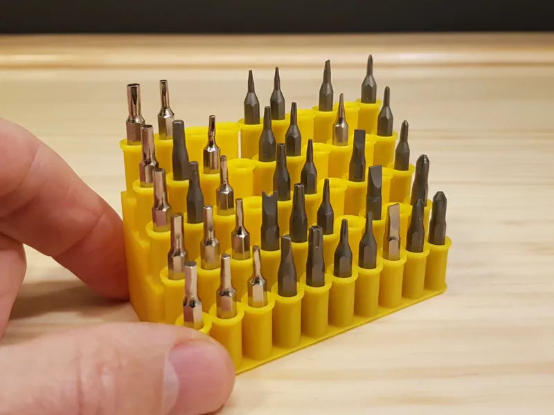 Screw driver bit stand - holds 50 bits