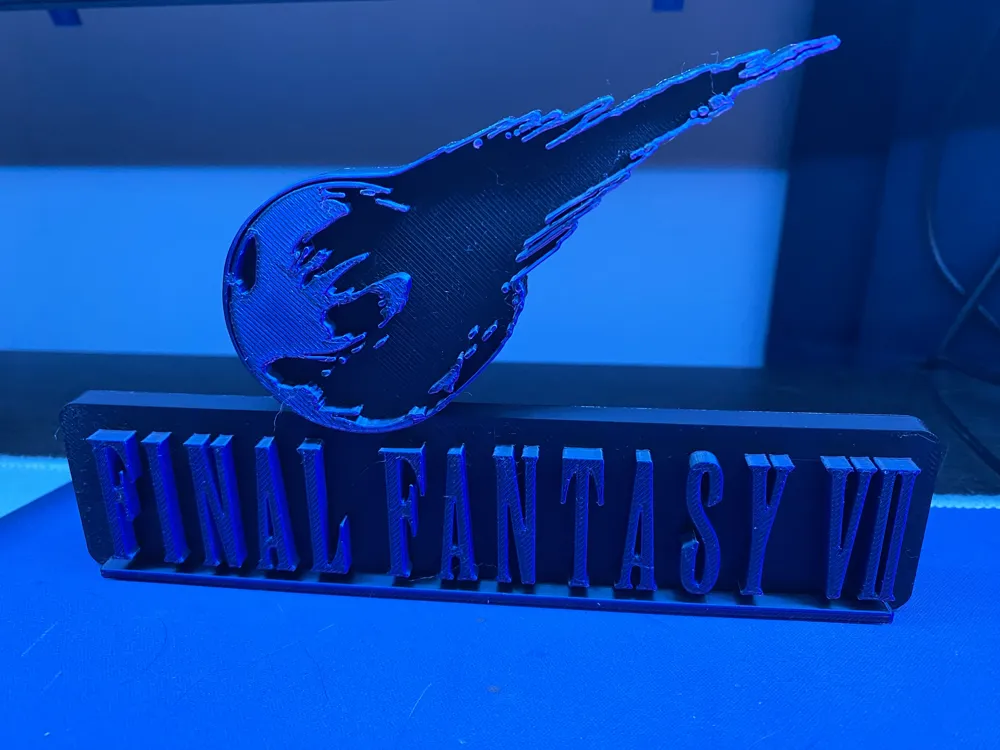 Epic Final Fantasy VII Sign: No AMS! - Free 3D Print Model - MakerWorld