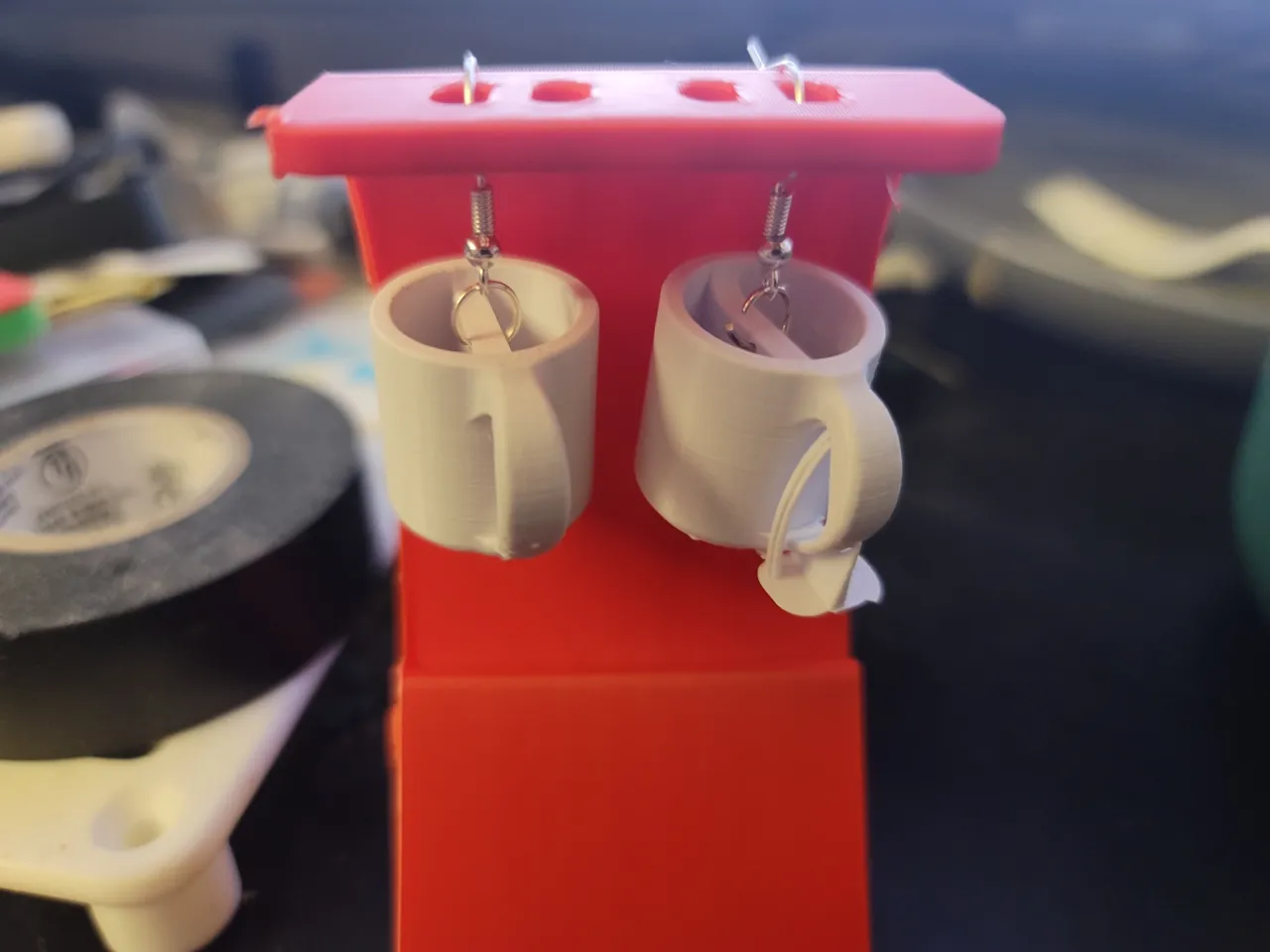 Coffee Cup Earring (Custom Supports) view 2