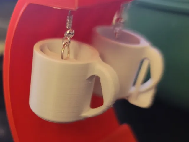 Coffee Cup Earring (Custom Supports)